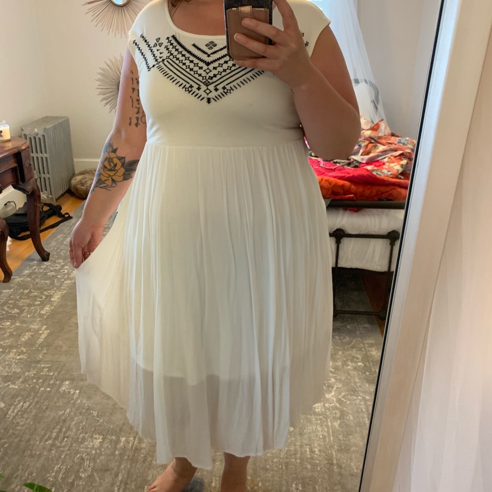 White Boho dress